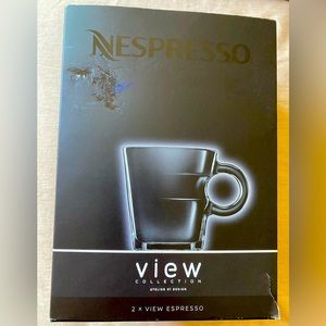 2 View Nespresso saucers in box